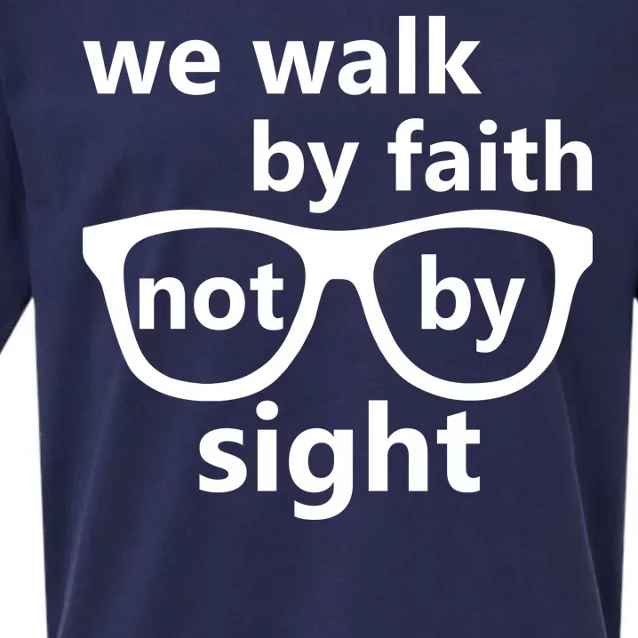 Walk By Faith Not By Sight Christian Sueded Cloud Jersey T-Shirt