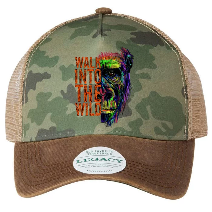 Walk Into The Wild Colorful Gorilla Legacy Tie Dye Trucker Hat