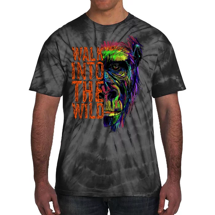 Walk Into The Wild Colorful Gorilla Tie-Dye T-Shirt