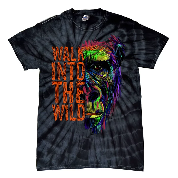 Walk Into The Wild Colorful Gorilla Tie-Dye T-Shirt