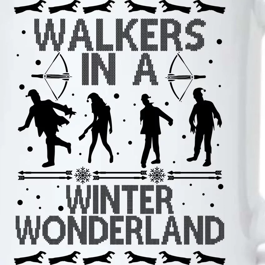 Walkers In A Winter Wonderland Black Color Changing Mug