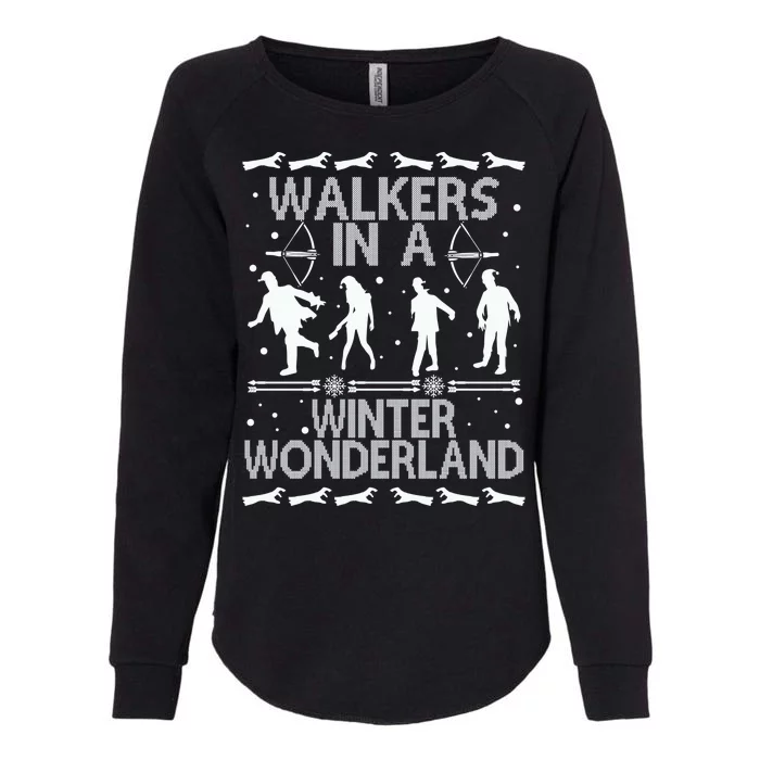 Walkers In A Winter Wonderland Womens California Wash Sweatshirt