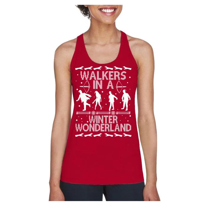 Walkers In A Winter Wonderland Women's Racerback Tank