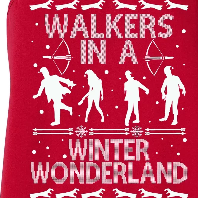 Walkers In A Winter Wonderland Women's Racerback Tank