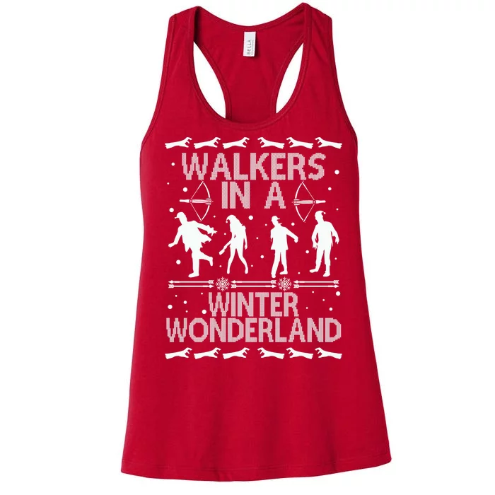 Walkers In A Winter Wonderland Women's Racerback Tank