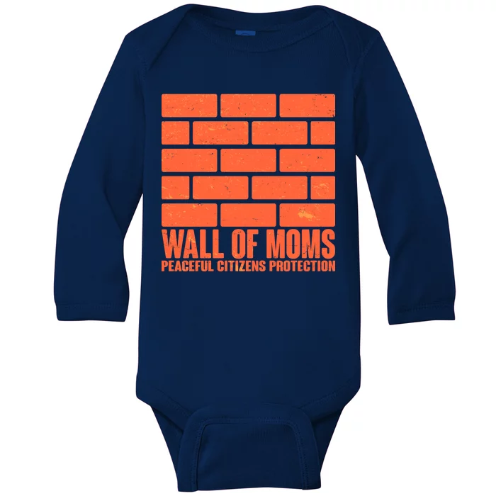 Wall Of Moms Peaceful Citizen Protection Baby Long Sleeve Bodysuit