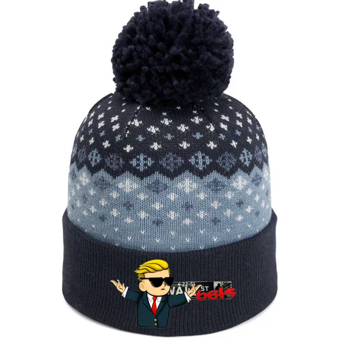 Wall Sreet Bets Logo The Baniff Cuffed Pom Beanie