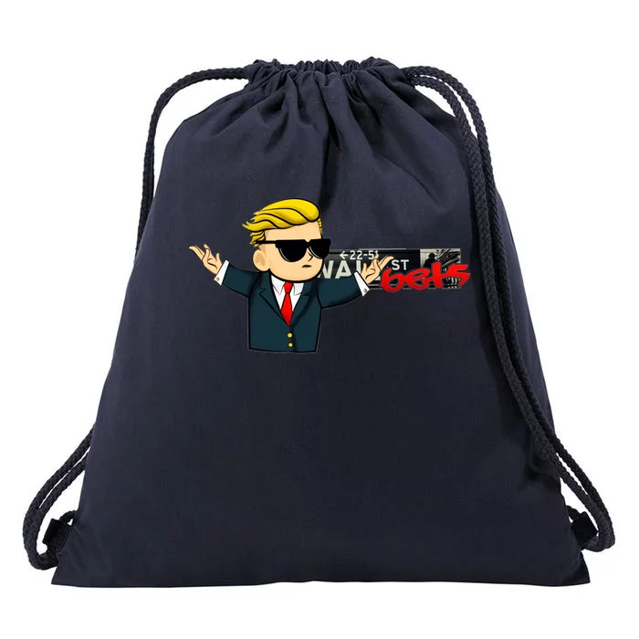 Wall Sreet Bets Logo Drawstring Bag