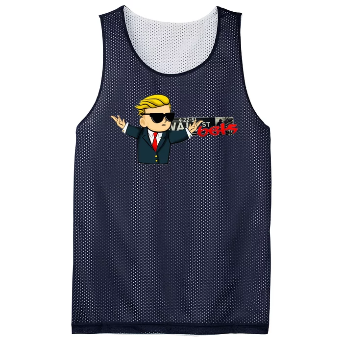 Wall Sreet Bets Logo Mesh Reversible Basketball Jersey Tank