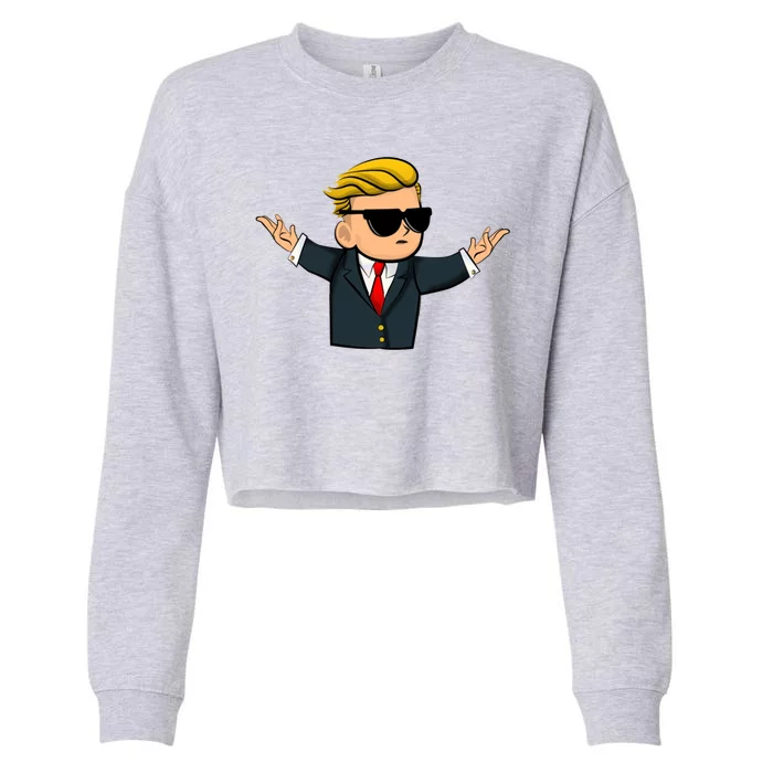 Wall Street Bets Guy Cropped Pullover Crew