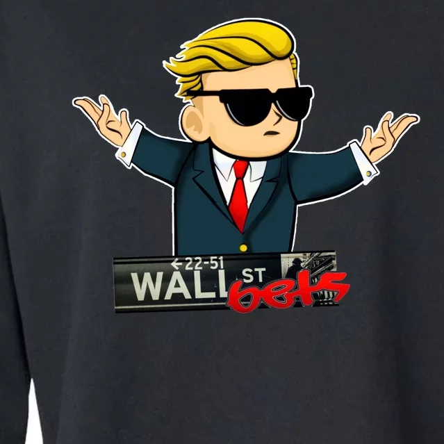 Wall Street Bets Guy Investing Stocks Cropped Pullover Crew