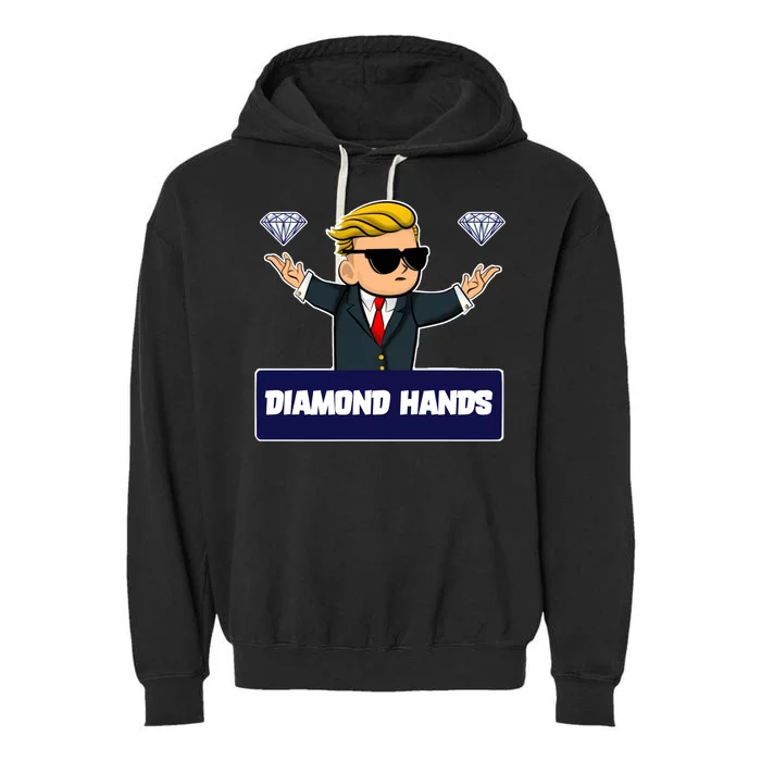 Wall Street Diamond Hands Garment-Dyed Fleece Hoodie