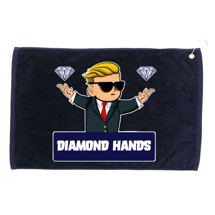 Wall Street Diamond Hands Grommeted Golf Towel