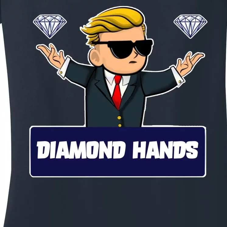 Wall Street Diamond Hands Women's V-Neck T-Shirt