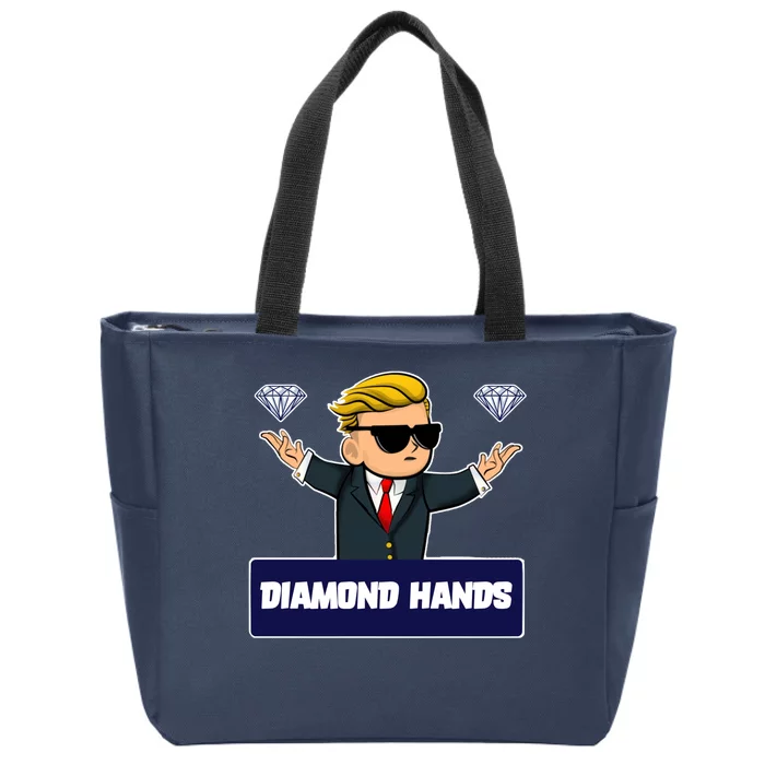 Wall Street Diamond Hands Zip Tote Bag