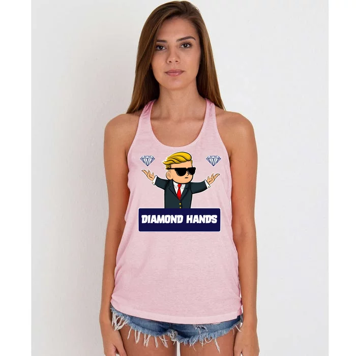 Wall Street Diamond Hands Women's Knotted Racerback Tank