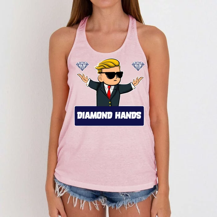 Wall Street Diamond Hands Women's Knotted Racerback Tank