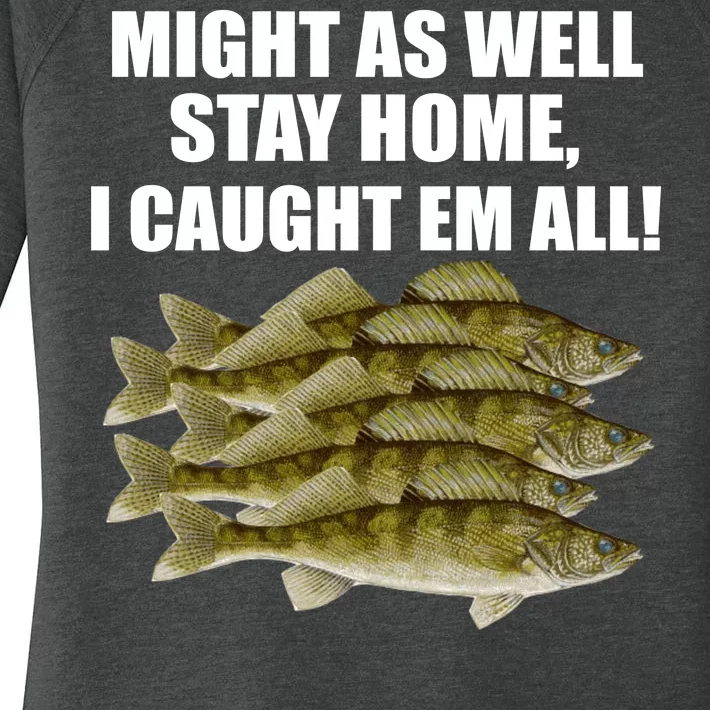 Walleye Caught Em All Women's Perfect Tri Tunic Long Sleeve Shirt