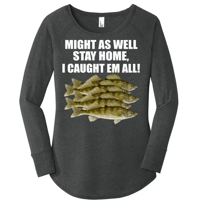 Walleye Caught Em All Women's Perfect Tri Tunic Long Sleeve Shirt