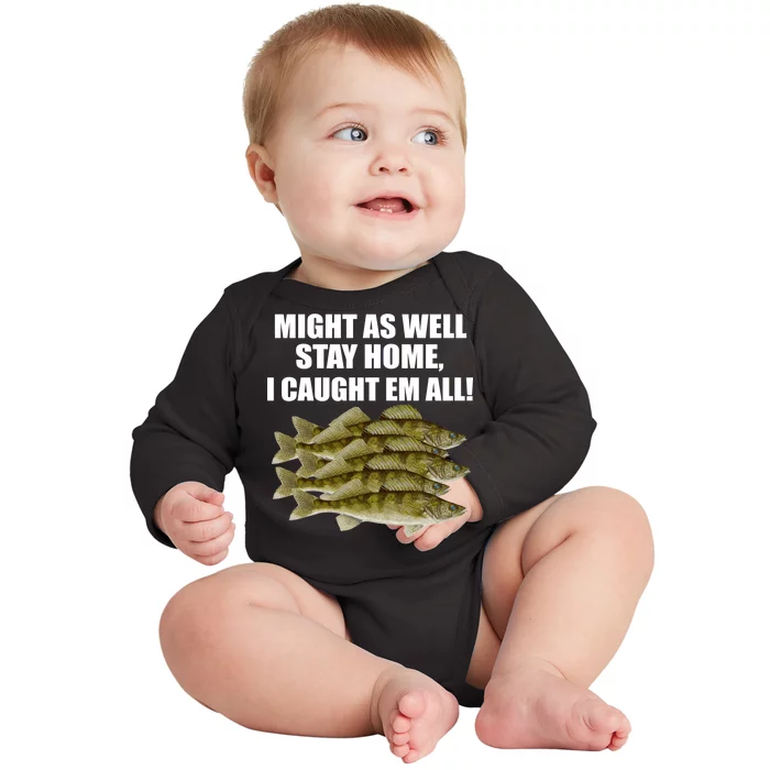 Walleye Caught Em All Baby Long Sleeve Bodysuit