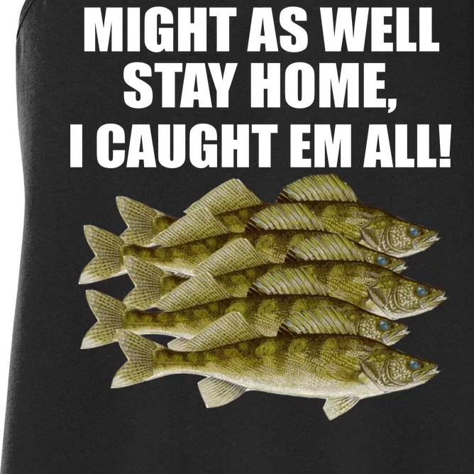 Walleye Caught Em All Women's Racerback Tank