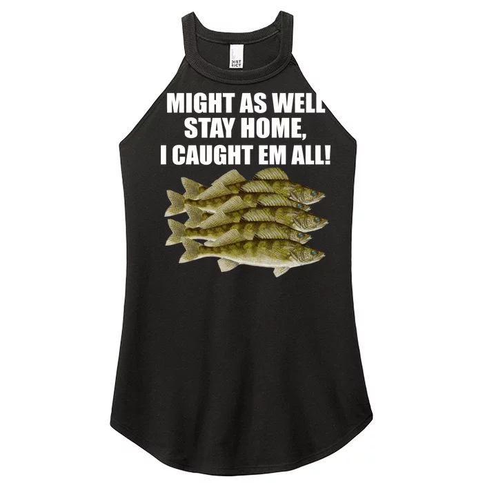 Walleye Caught Em All Women’s Perfect Tri Rocker Tank