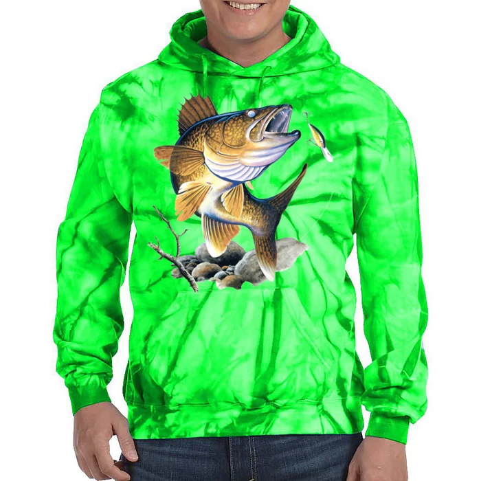 Walleye Fishing Tie Dye Hoodie