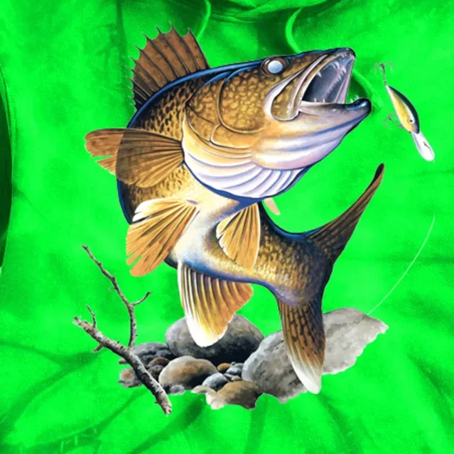 Walleye Fishing Tie Dye Hoodie