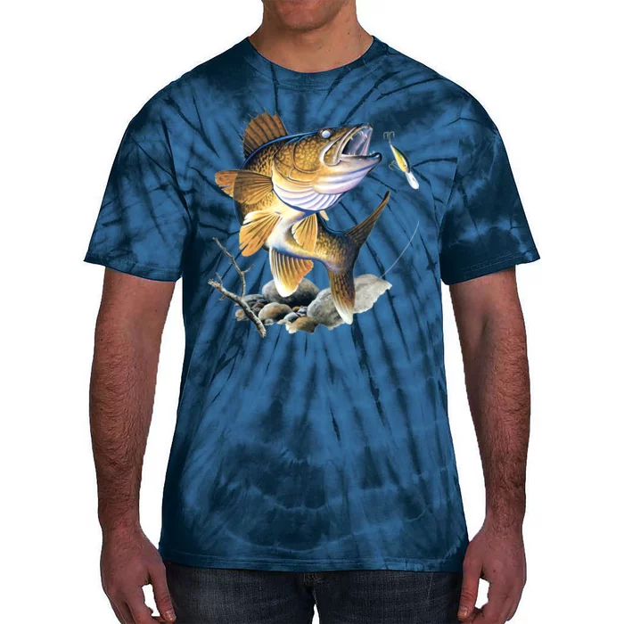 Walleye Fishing Tie-Dye T-Shirt