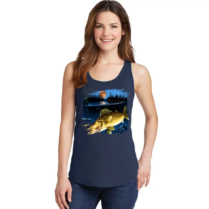 Walleye Moon Light Ladies Essential Tank