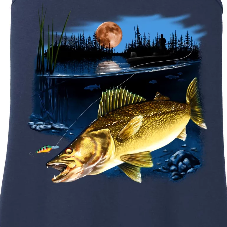 Walleye Moon Light Ladies Essential Tank