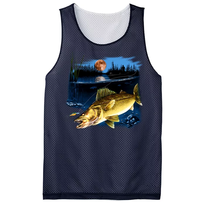 Walleye Moon Light Mesh Reversible Basketball Jersey Tank