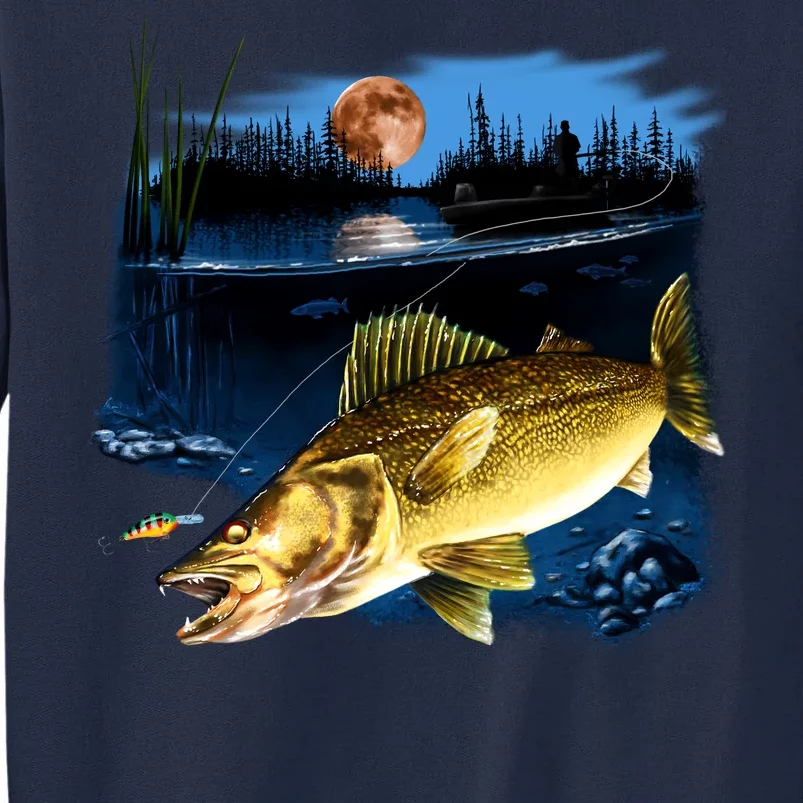 Walleye Moon Light Tall Sweatshirt