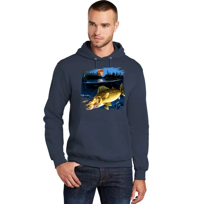 Walleye Moon Light Tall Hoodie