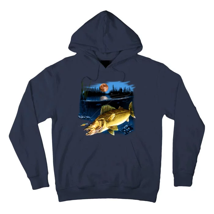 Walleye Moon Light Tall Hoodie