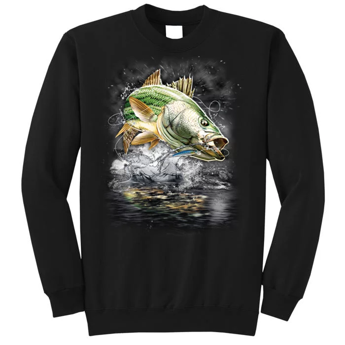 Walleye Wilderness - Fishing Jumping Fish Sweatshirt