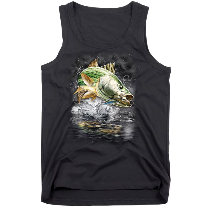 Walleye Wilderness - Fishing Jumping Fish Tank Top