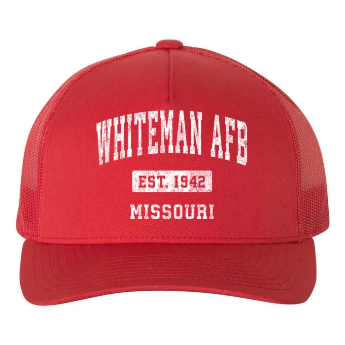 Whiteman Afb Missouri Mo Vintage Established Athletic Sports Design Yupoong Adult 5-Panel Trucker Hat