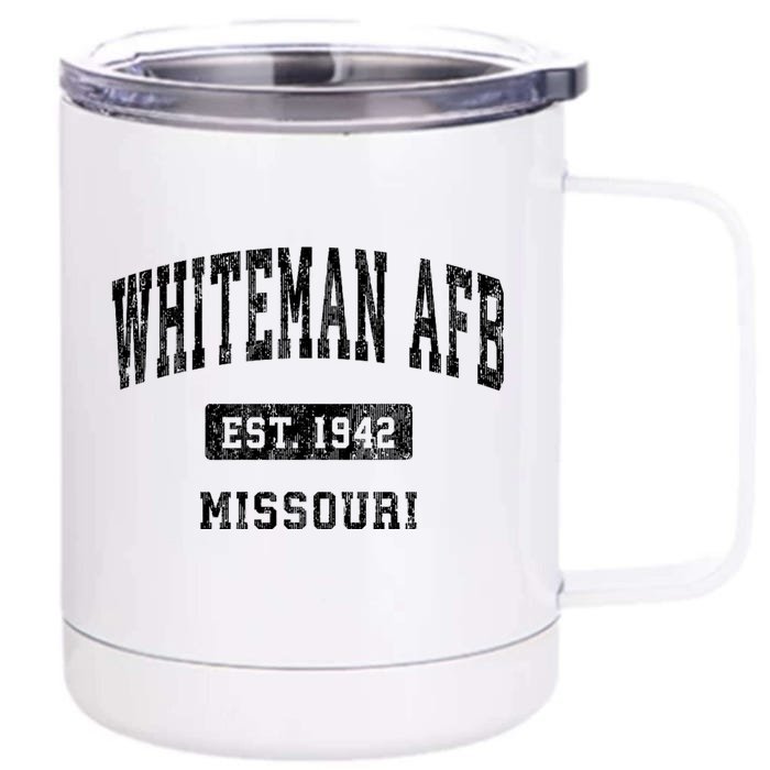 Whiteman Afb Missouri Mo Vintage Established Athletic Sports Design Front & Back 12oz Stainless Steel Tumbler Cup