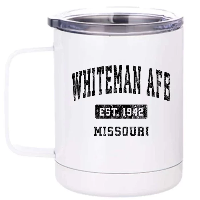 Whiteman Afb Missouri Mo Vintage Established Athletic Sports Design Front & Back 12oz Stainless Steel Tumbler Cup