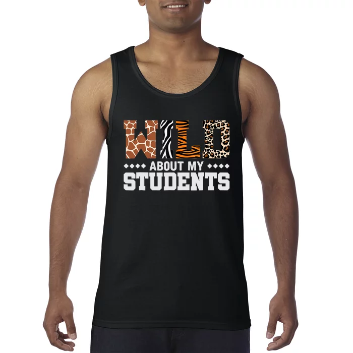 Wild About My Students Animals Teacher Tank Top