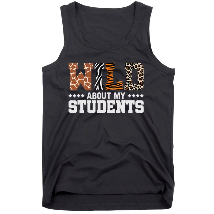 Wild About My Students Animals Teacher Tank Top