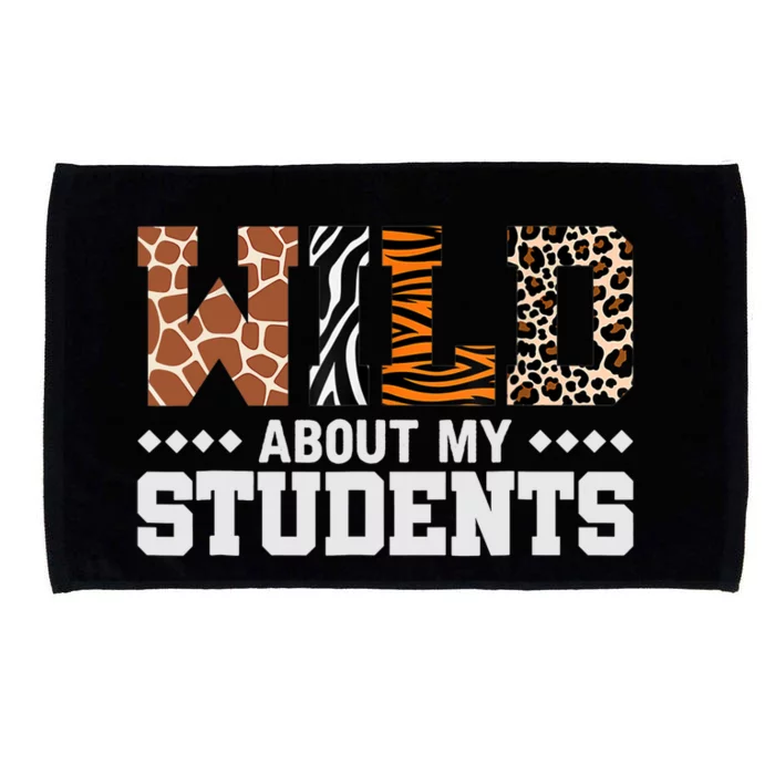 Wild About My Students Animals Teacher Microfiber Hand Towel