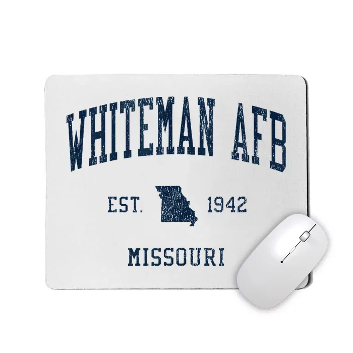 Whiteman Afb Mo Vintage Athletic Sports Mousepad