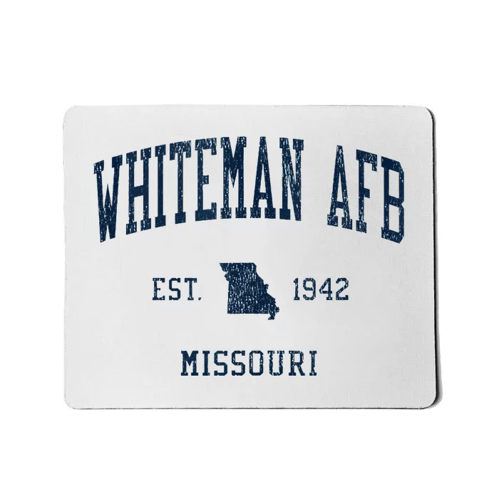 Whiteman Afb Mo Vintage Athletic Sports Mousepad