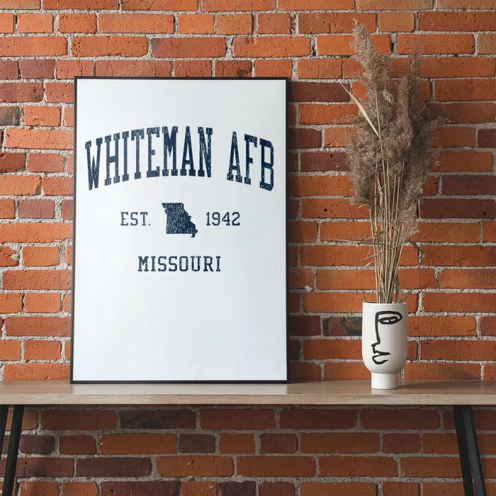 Whiteman Afb Mo Vintage Athletic Sports Poster