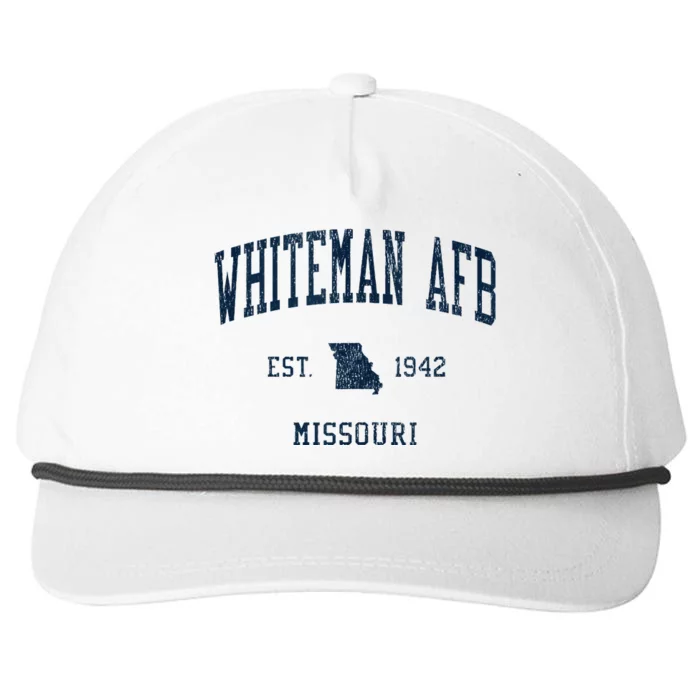 Whiteman Afb Mo Vintage Athletic Sports Snapback Five-Panel Rope Hat