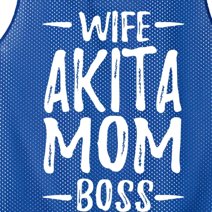 Wife Akita Mom Boss Funny Dog Mom Gift Idea Funny Gift Mesh Reversible Basketball Jersey Tank