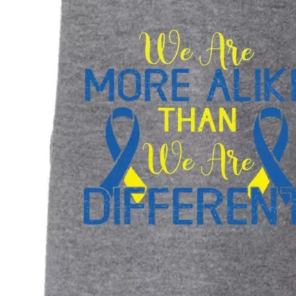 We Are More Alike Than Different Autism Doggie 3-End Fleece Hoodie