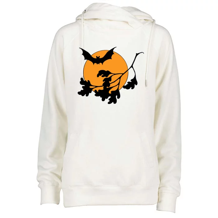 Witch And Moon Meaningful Gift Womens Funnel Neck Pullover Hood